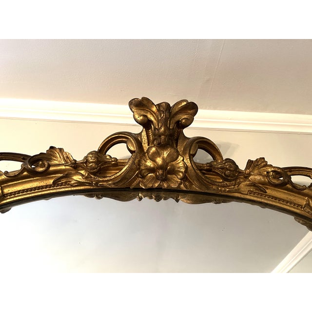 19th Century Tall French Gilt Mirror For Sale In Providence - Image 6 of 9