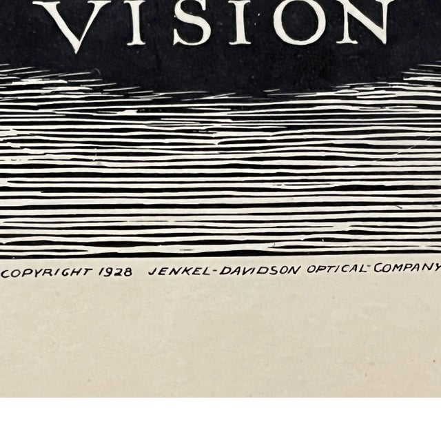 Early 20th Century 1928 "Vision" Advertising Print | Vintage Jenkel-Davidson Optical Co. Art For Sale - Image 5 of 6