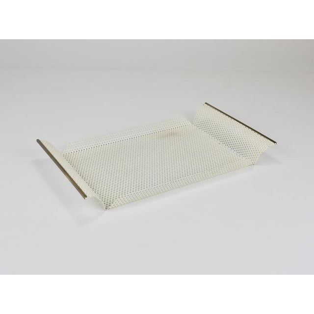 Brass and Perforated Metal Rigitulle Tray from Vereinigte Werkstätten, Germany, 1970s For Sale - Image 10 of 18