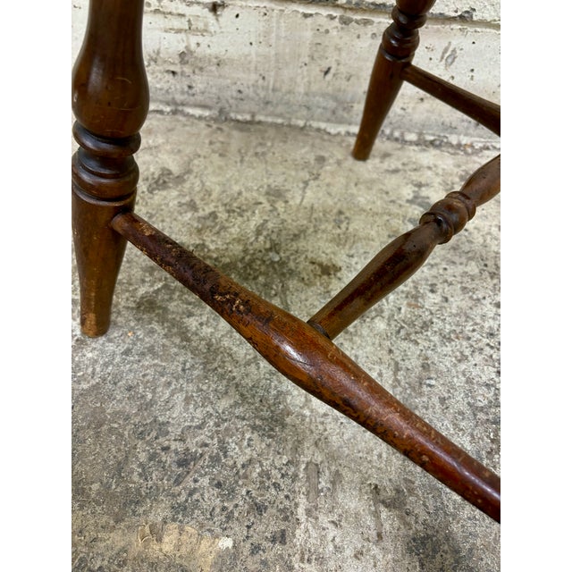 Antique Rothschild’s Child Size Pub Style Farmhouse Side Chair For Sale - Image 10 of 10