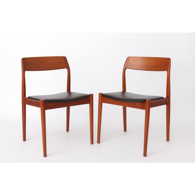 1960s Mid-Century Modern Danish Teak Dining Chairs by Scantic Møbelværk, 1960s, Set of 4 For Sale - Image 5 of 11
