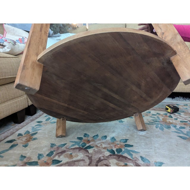 Mid-Century Modern Late 20th Century Round Coffee Table Glass Top For Sale - Image 3 of 3