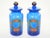 Mid-20th Century Italian Gilt and Hand-Painted Cobalt Blue Glass Apothecary Jars For Sale - Image 18 of 18