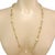1990s Judith Ripka Diamond Pearls Pink Crystal 18k Yellow Gold Long Necklace For Sale - Image 5 of 5