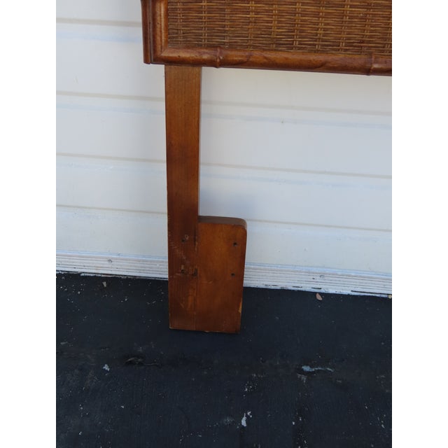 American of Martinsville Hollywood Regency Bamboo Full Queen Size Headboard 6452 For Sale - Image 10 of 13
