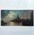 This atmospheric landscape painting captures a quiet, golden moment along a bay, where the light seems to pool in the...