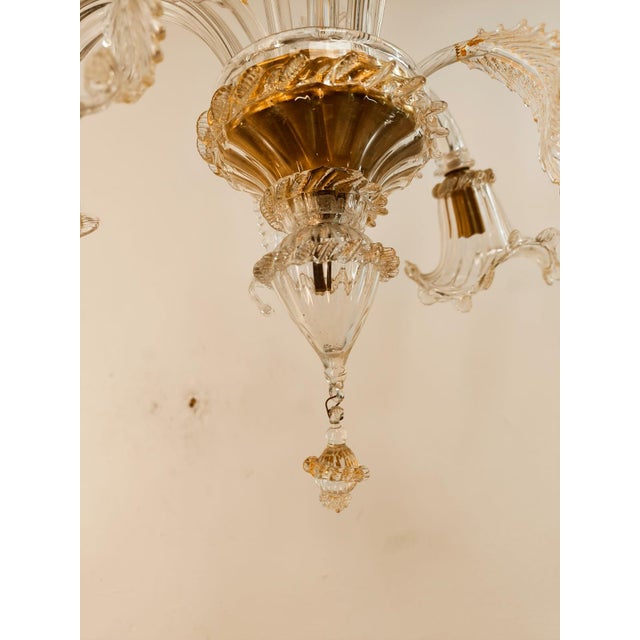Venetian Murano Glass Chandelier For Sale - Image 11 of 18