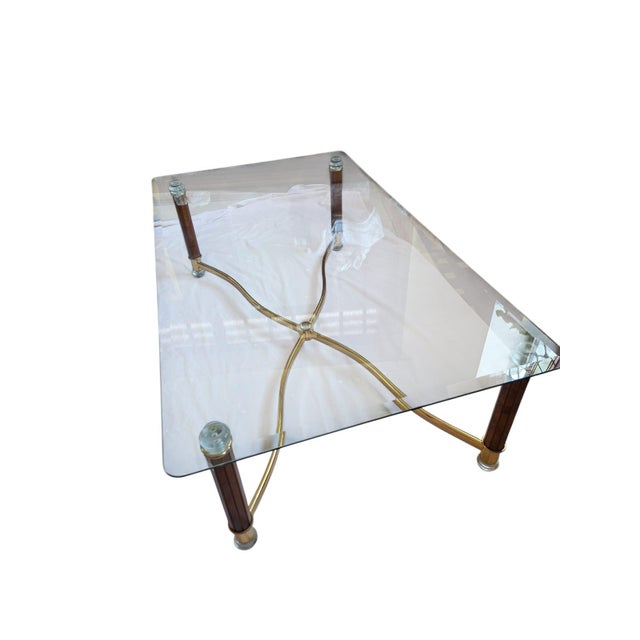 1980s Vintage Glass Coffee Table, 1980s For Sale - Image 5 of 11