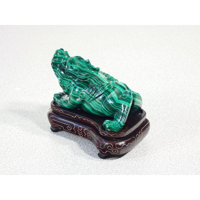 Chinese Malachite Guardian Lion For Sale - Image 5 of 9