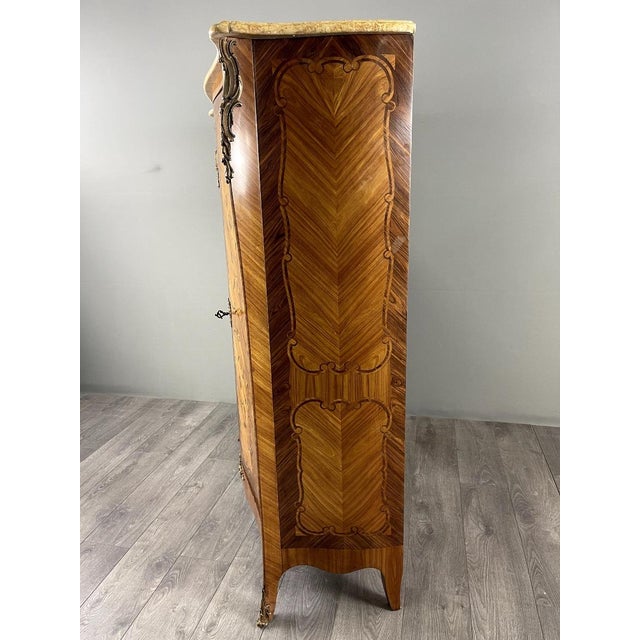 20th Century Louis XV Style Marquetry Wardrobe For Sale - Image 6 of 11