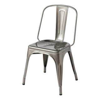 Ac Chair in Raw Varnished Steel from Tolix For Sale