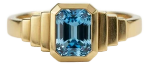 Topaz Solitaire Ring for Men Silver, Gold, Size 10