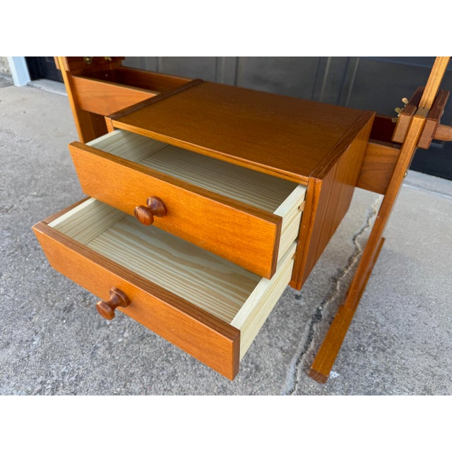 Vintage Danish Modern Adjustable Desk Drafting Table For Sale - Image 4 of 10