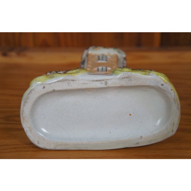 Antique 19th Century English Staffordshire Porcelain Manor House Figurine For Sale - Image 10 of 12