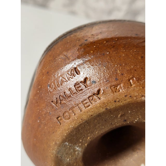 1990s Art Studio Hand Thrown Redware Salt Shaker For Sale - Image 4 of 11