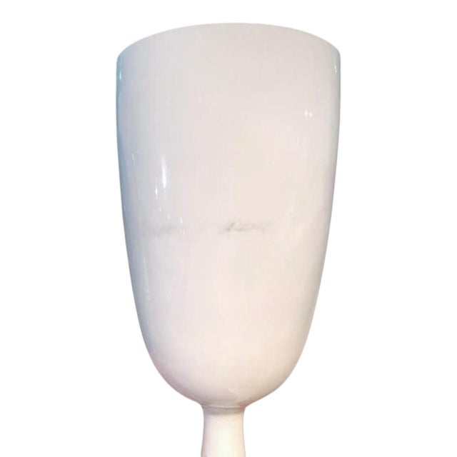 1960s Carlo Moretti Murano Tiffany Blue and White Cased Stemware Wine Goblets & Compotes - Set of 12 For Sale - Image 18 of 18