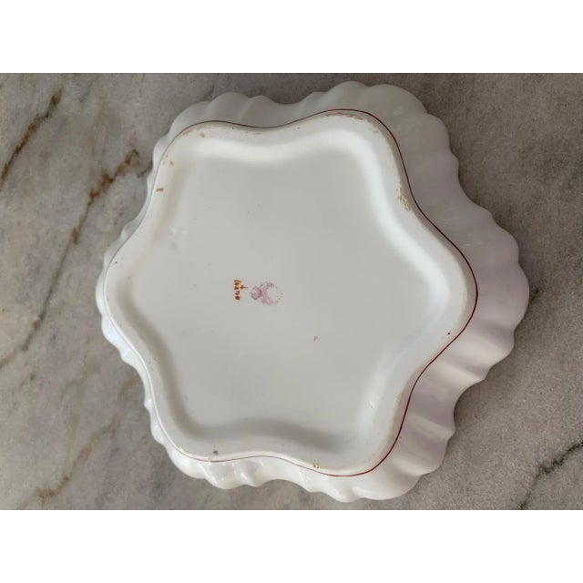 Early 20th Century Antique Mintons England Scalloped Dish For Sale - Image 5 of 13