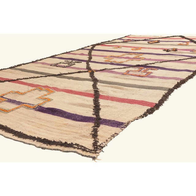22055 Vintage Taznakht Glaoui Moroccan Rug, 05'04 x 10'08. The Sacred Threshold: A Vintage Taznakht Moroccan Masterpiece...