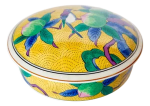 Vintage Japanese Yellow Bird Trinket Box, Andrea by Sadek