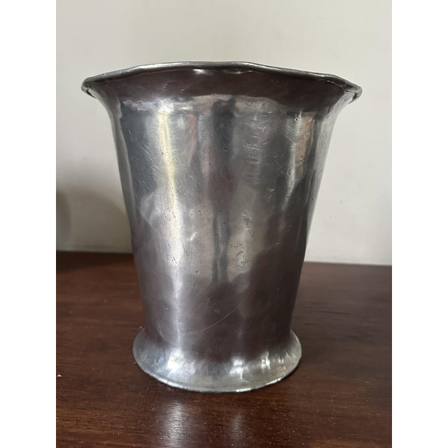 Silver Pewter Champagne Bucket Cooler by Jean Goardere, 1970s For Sale - Image 8 of 16