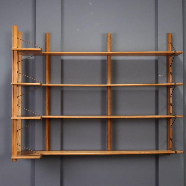 Vintage Wooden Corner Bookshelf, 1960s For Sale - Image 9 of 9