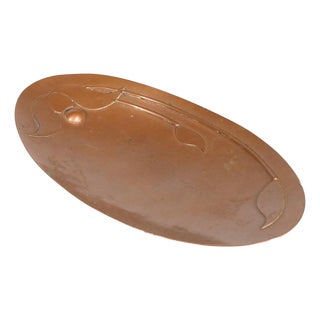Mid 20th Century Art Deco Handmade Copper Bowl Attributed To Rebajes For Sale