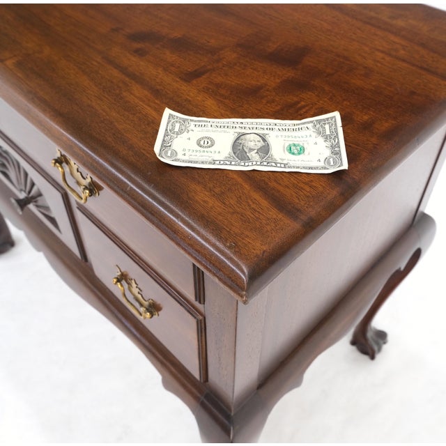 Charak Solid Mahogany 5 Drawers Low Bow Dresser Cabinet Dresser For Sale - Image 11 of 12