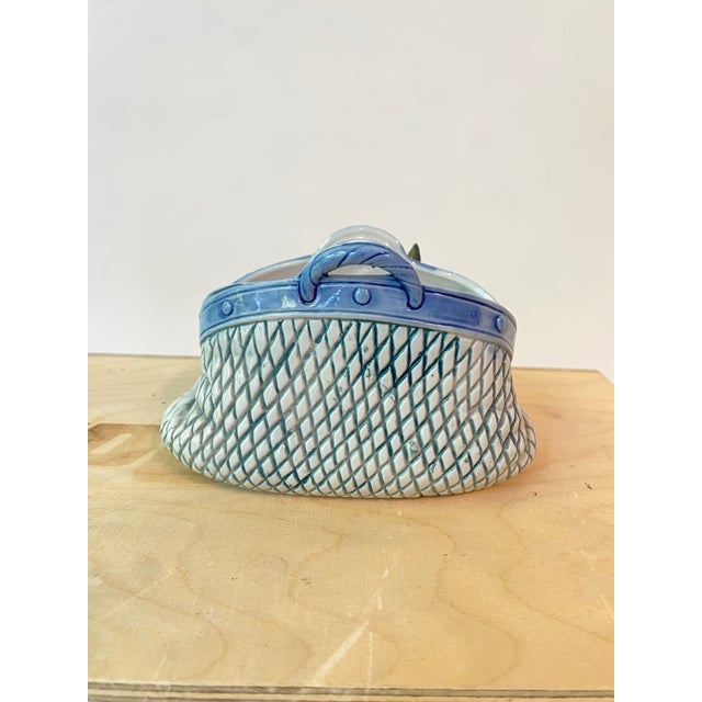 Majolia Ceramic Purse Vessel For Sale - Image 4 of 6