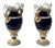 German Cobalt Blue Porcelain Vases by August Leuteritz for Meissen, 1890s, Set of 2 For Sale - Image 3 of 11