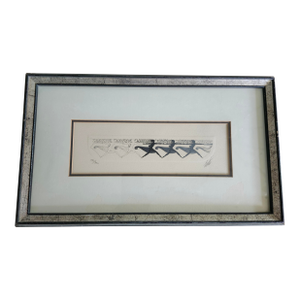 Late 20th Century Erte Limited Edition Signed Ballet Dancers/ Ballerinas Art Deco Print Matted, Framed