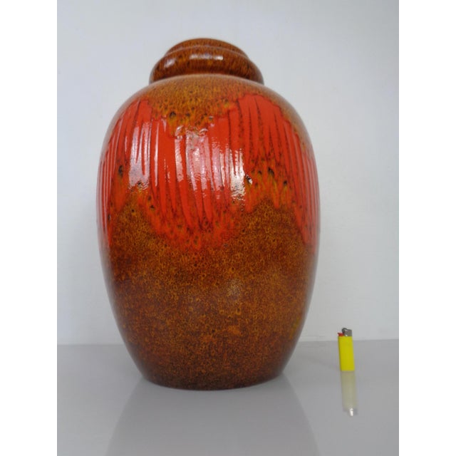Pop Art Glazed Lava Ceramic 286-51 Vase, Scheurich, 1970s For Sale - Image 3 of 18