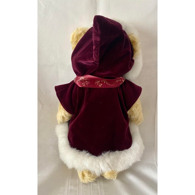 Vintage 1996 Mohair Hermann-Coburg Annual Christmas Bear - Limited Edition German Mohair Teddy Bear With Growler, Tags Included Excellent Condition For Sale - Image 10 of 14