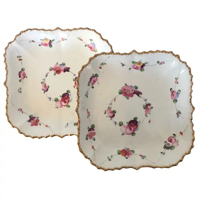 Early 19th Century English Regency Square Porcelain Serving - A Pair For Sale - Image 13 of 13
