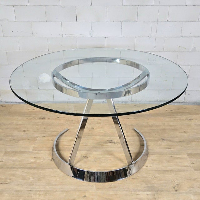Boris Tabacoff Vintage French Space Age Dining Table and Chairs by Boris Tabacoff, 1970s, Set of 5 For Sale - Image 4 of 18