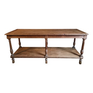 Antique French Oak Drapers Table, 19th Century For Sale