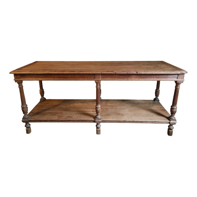 Antique French Oak Drapers Table, 19th Century For Sale
