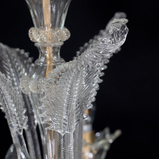 Vintage Ca’ Rezzonico Style Gold‑Infused Murano Chandelier, in the Manner of Giuseppe Briati For Sale - Image 11 of 18