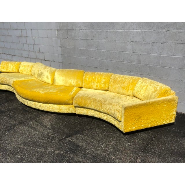 Monumental Adrian Pearsell Gold Crushed Velvet Serpentine Sofa Chairish
