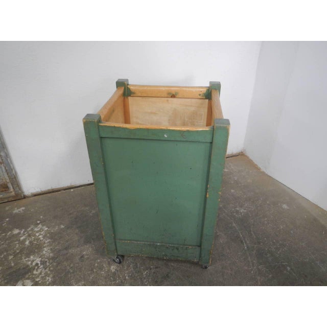 Industrial Container Box with Wheels, 1960 For Sale - Image 3 of 9