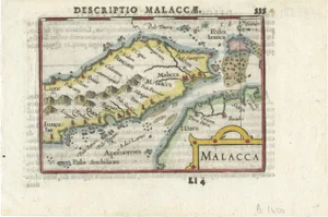 Map of Malaysia and Singapore, 1600