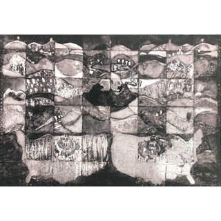 1976 Adrienne Anderson Mirrored Topography Etching For Sale