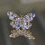 Nina Zhou Butterfly Moonstone Diamond Cocktail Ring in 14k Yellow Gold, size 7 For Sale - Image 11 of 12