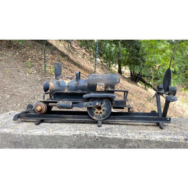 Metal Train 23" Folk Art Welded Southern Pacific Railroad Tracks Rustic Farmhouse Garden Decor For Sale - Image 18 of 18