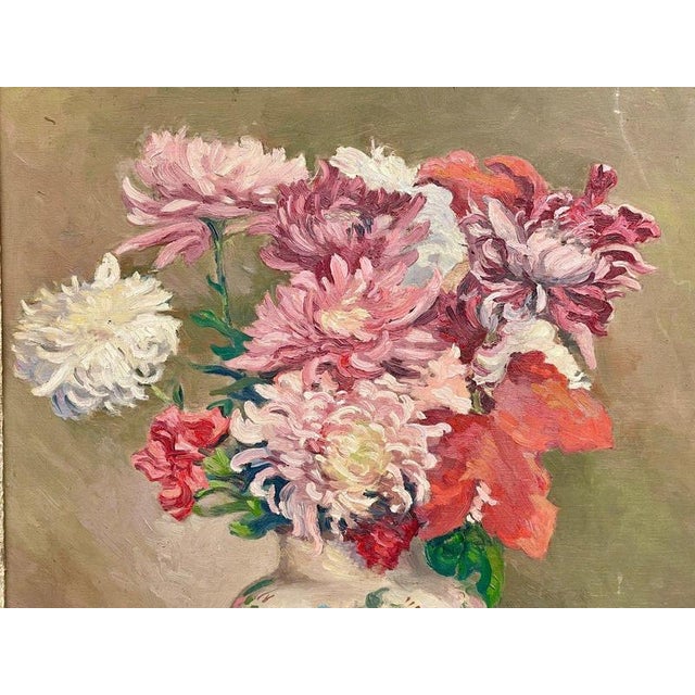 F. Barla, Bouquet of Flowers, Oil on Panel, Framed For Sale - Image 4 of 12