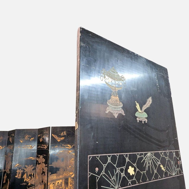 Antique Chinese Coromandel Screen For Sale - Image 4 of 7