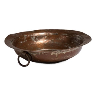 Early 19th Century Belgium Terra Cotta Copper Serving Piece For Sale