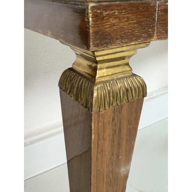 Mid-Century Nightstands with Marble Tops and Brass Details, 1950s, Set of 2 For Sale - Image 11 of 18