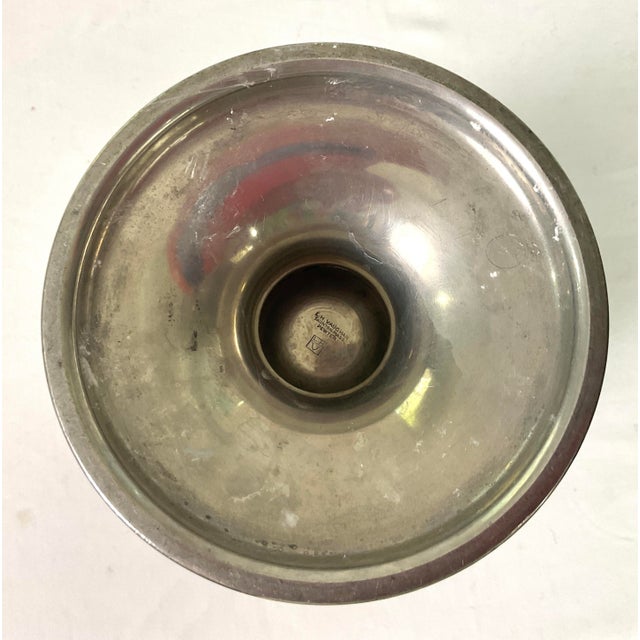 Rare L. H. Vaughan – Large Pewter, Footed Vase. For Sale - Image 4 of 10