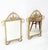 Gold Regency Style Gilt Metal Rectangle Wall Mirrors - A Pair For Sale - Image 8 of 10
