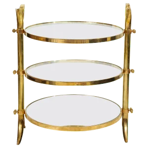 Bespoke Three-Tiered Brass Tulip Table by Amir Khamneipur